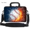 AMARY 13-13.3inch laptop sleeve chromebook case adjustable shoulder strap with handle accessory pocket for men women (Baseball) view 2