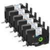 Cruxer 6 Pack Replacement for P-Touch TZe-135 TZ-135 Label Tape White Text on Clear Laminated 12mm 0.47" Compatible with Ptouch PT-D200 PT-D210 PT-D400 PT-D450 PT-D600 PT-H100 1230PC Label Maker view 1