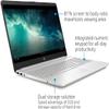 HP 2023 15.6 HD Laptop for Business and Student, AMD Ryzen 3 3250U(Up to 3.5GHz), 16GB RAM, 1TB HDD+256GB SSD, Ethernet, WiFi, Fast Charge, HDMI, w/Ghost Manta Accessories, Natural Silver view 3