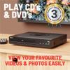 Oakcastle DVD100 Mini DVD Player for TV | Multi-Connection & Multi-Region | Slim Design with Remote Control view 2