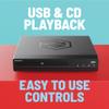 Oakcastle DVD100 Mini DVD Player for TV | Multi-Connection & Multi-Region | Slim Design with Remote Control view 4