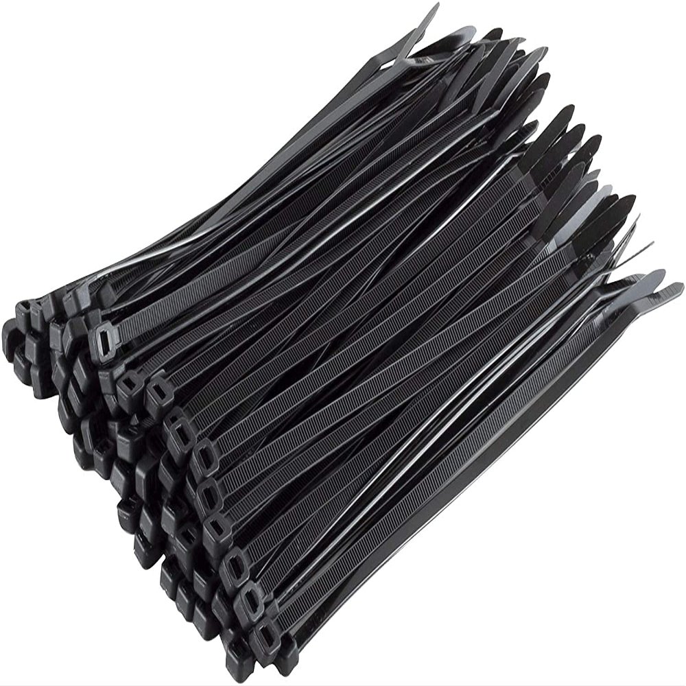 1000 PCS 40 Lbs 8" Anti UV Black Cable Wire Zip Nylon Tie Wrap 1000pk