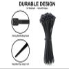 1000 PCS 40 Lbs 8" Anti UV Black Cable Wire Zip Nylon Tie Wrap 1000pk view 3