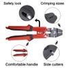 Fishing Crimping Pliers Heavy Duty Stainless Steel Wire Rope Crimping Tool Fishing Tackle Pliers Built-in Wire Cutters Crimp Sleeves, 4 Crmping Size (Red - Carbon Steel Crimper) view 2