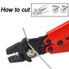 Fishing Crimping Pliers Heavy Duty Stainless Steel Wire Rope Crimping Tool Fishing Tackle Pliers Built-in Wire Cutters Crimp Sleeves, 4 Crmping Size (Red - Carbon Steel Crimper) view 4