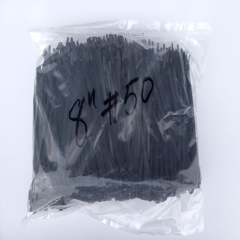 2000 PCS 50 Lbs 8" Anti UV Black Cable Wire Zip Nylon Tie Wrap 1000pk