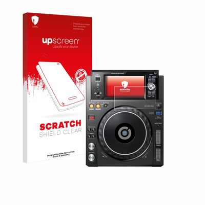 upscreen Scratch Shield Screen Protector compatible with Pioneer XDJ -1000MK2 - HD-Clear, Anti-Fingerprint