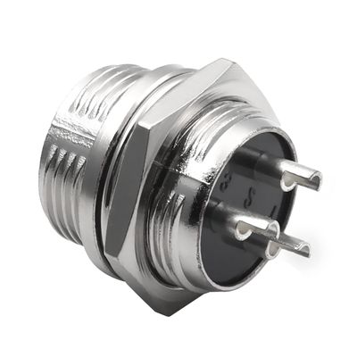 Heyiarbeit Silver GX16 7A 3P Aviation Connector Male Wire Panel Power Chassis Fittings Metal Connector Aviation 1Pcs