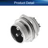 Heyiarbeit Silver GX16 7A 3P Aviation Connector Male Wire Panel Power Chassis Fittings Metal Connector Aviation 1Pcs view 3