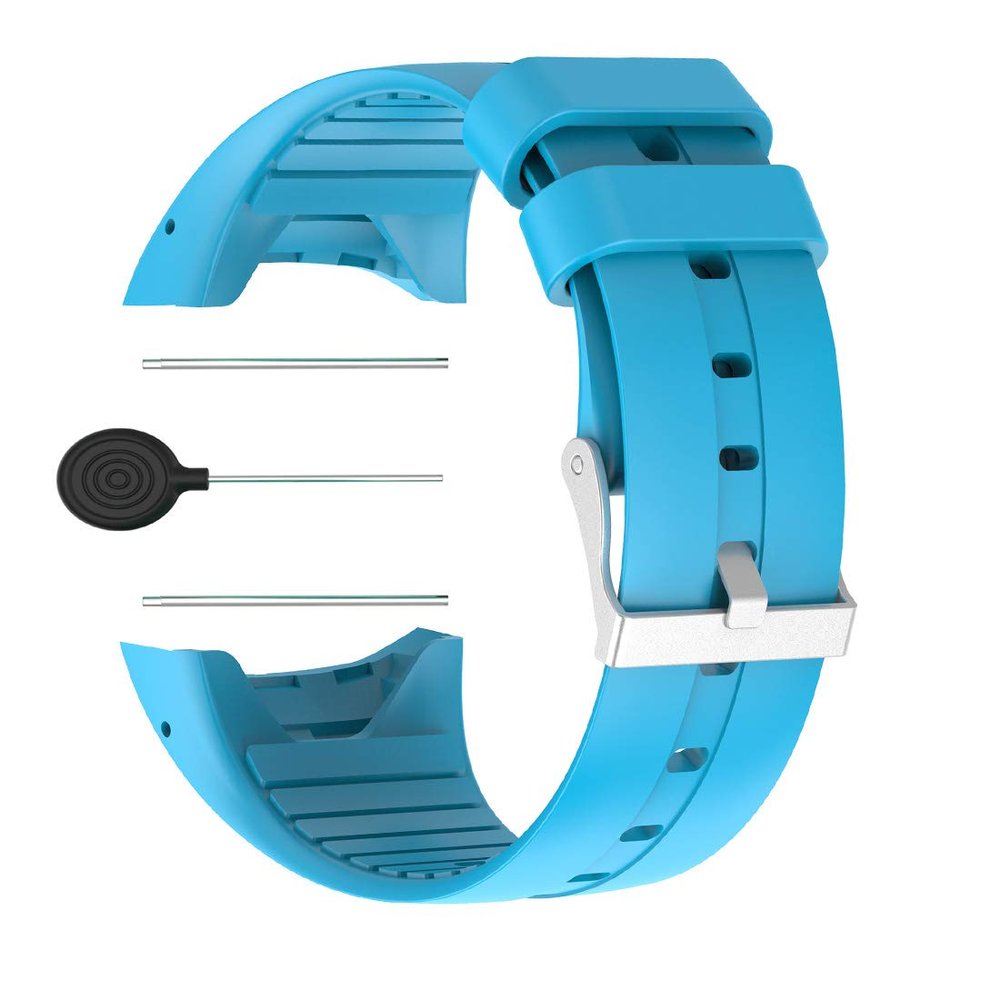 Huwokxix Watch Strap compatible with Polar M400,Adjustable Silicone Sports Strap Replacement Band for Polar M400 Smart Watch