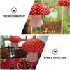 TOYANDONA 2pcs Mushroom Shape Lanterns Decorative Hanging Festival Lanterns for Boys and Girls Birthday Parties Decor Lightweight Portable Cute Cartoon Design view 3