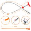 Drain Clog Remover, 25inch Drain Snake Hair Remover(3pcs), Hair Catcher Drain Auger Cleaner Tool Set For Toilet, Kitchen Sink, Bathroom Tub, Sewer view 2