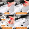 Drain Clog Remover, 25inch Drain Snake Hair Remover(3pcs), Hair Catcher Drain Auger Cleaner Tool Set For Toilet, Kitchen Sink, Bathroom Tub, Sewer view 4