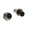 Heyiarbeit 10pairs Aviation Connector 4P 4A GX16-4 Waterproof Male Female Wire Panel Power Chassis Metal Fittings Connector Aviation Silver view 2