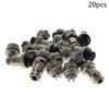 Heyiarbeit 10pairs Aviation Connector 4P 4A GX16-4 Waterproof Male Female Wire Panel Power Chassis Metal Fittings Connector Aviation Silver view 3