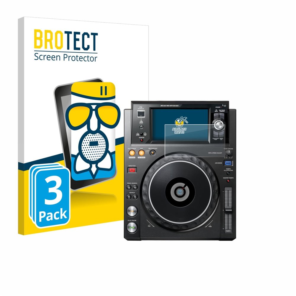 brotect Anti-Glare Glass Screen Protector Matte Compatible with Pioneer XDJ -1000MK2 (3 Pack) - Anti-Scratch 9H Protection Film