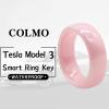 COLMO Model 3 Smart Ring Accessory for Tesla Model 3 Key Card Key Fob Replacement Ceramic RFID Smart Ring US 9Support Customization Fast Priority Delivery Worldwide (7mm US 9Pink) view 2