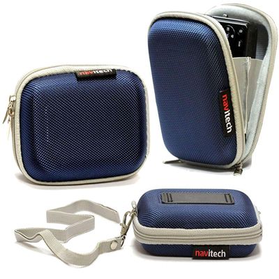 Navitech Blue Shockproof Camera Case Compatible with Vmotal GDC80X2 Mini Compact Digital Camera