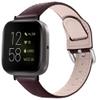 KiniWell Sport Strap for Fitbit Sense/Versa 3,Fashion Soft Leather Straps Adjustable Wrist for 5.5-7.8 inch for Women Men Replacement Smartwatch Wristband with Buckle - Coffee view 1