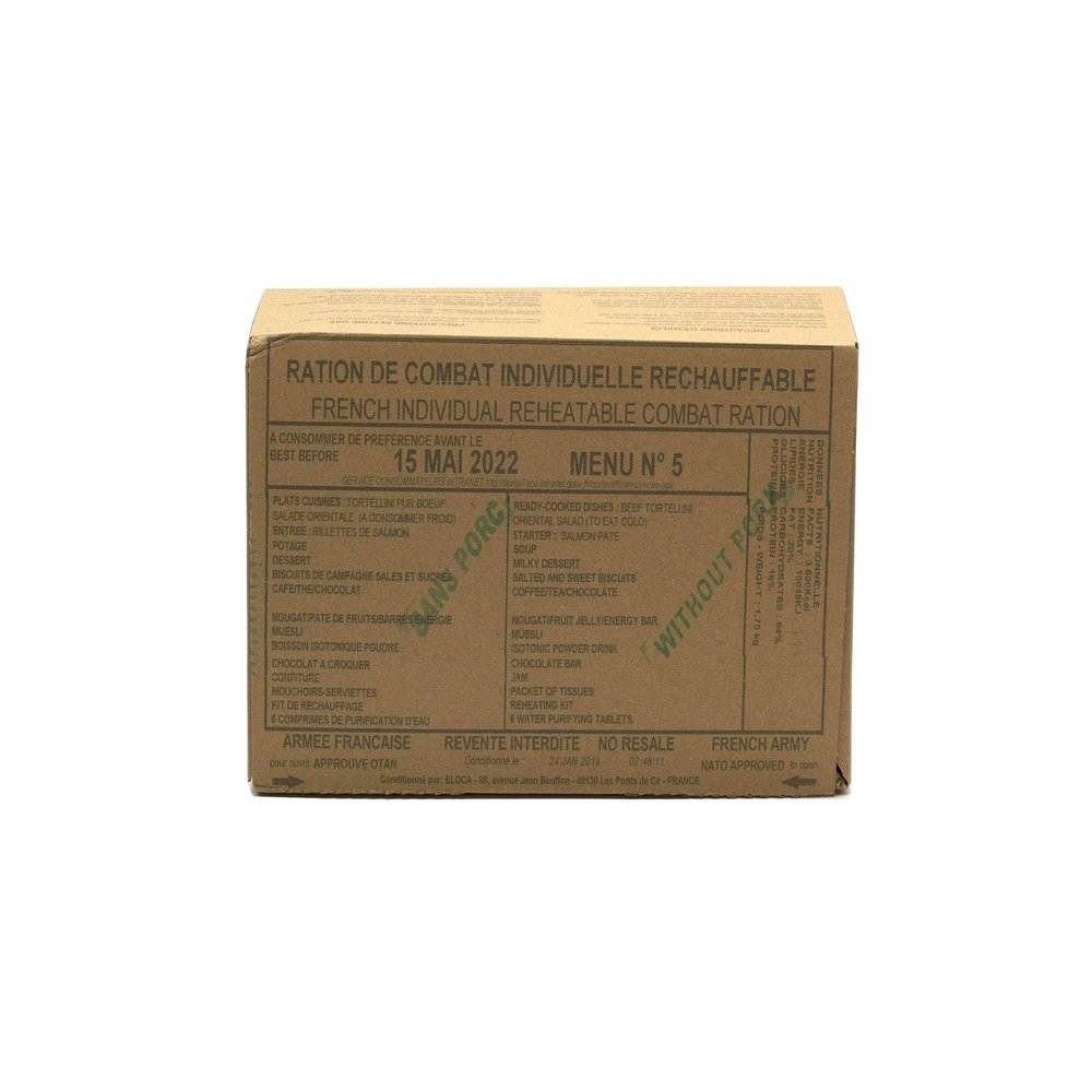 New FRENCH MRE Army Ration Meal Ready To Eat Emergency Food Supplies Genuine RCIR (Menu 10)