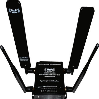 MOFI4500-4GXeLTE-SIM8-V3 4G/LTE Router with Dual Upgraded Cell Antennas | Compatible with AT&T, T-Mobile, Verizon | Supports Bands 2, 4, 5, 12, 13, 14, 17, 66, 71