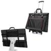 CURMIO Tote Bag with Rubber Handle, Rolling Carrying Bag with Wheels Compatible with Apple iMac 21.5 inch Desktop Computer, Black, Patented Design view 1