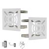 Lighfast 2pcs Universal Wall Mounting Bracket with 4 Loops, Vertical Pole Mount Adapter for CCTV Security Camera PTZ Dome Indoor Outdoor AP Access Point Client CPE view 1