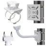 Lighfast 2pcs Universal Wall Mounting Bracket with 4 Loops, Vertical Pole Mount Adapter for CCTV Security Camera PTZ Dome Indoor Outdoor AP Access Point Client CPE view 3