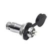 Heyiarbeit Aviation Connector 4P 25A GX25-4 Waterproof Male Wire Panel Power Chassis Metal Fittings Connector Aviation Silver view 1