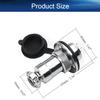 Heyiarbeit Aviation Connector 4P 25A GX25-4 Waterproof Male Wire Panel Power Chassis Metal Fittings Connector Aviation Silver view 2