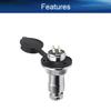 Heyiarbeit Aviation Connector 4P 25A GX25-4 Waterproof Male Wire Panel Power Chassis Metal Fittings Connector Aviation Silver view 4