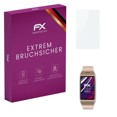 atFoliX Plastic Glass Protective Film compatible with MyKronoz ZeNeo+, 9H Hybrid-Glass FX Screen Protector