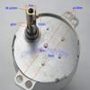 CHANCS JS-50 DC Gear Motor 12V DC 100RPM Speed Reduction Horizontal Hole Shaft POM Plastic Gear Gearbox view 3