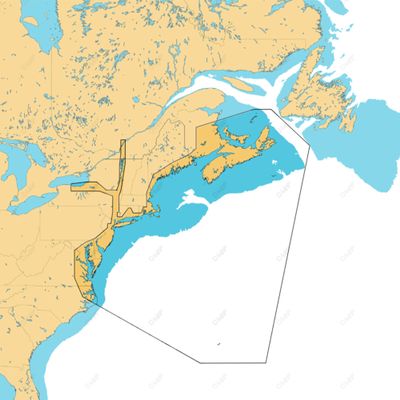 C-MAP Reveal Coastal - Nova Scotia to Chesapeake Bay, Map Card for Marine GPS Navigation