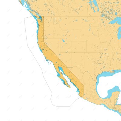 C-MAP Reveal Coastal - US West Coast and Baja California, Map Card for Marine GPS Navigation