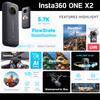 Insta360 ONE X2 360 Camera with Touchscreen - 5.7K30 360 Video, Front Steady Cam Mode, 18MP 360 Photo + InstaPano | Bundle Includes Invisible Selfie Stick (120cm) & 128GB Memory Card (3 Items) view 2