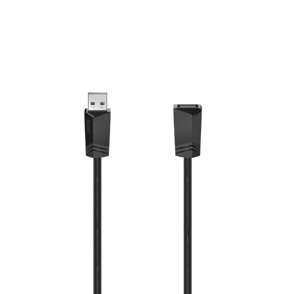 Hama USB A Cable USB A Extension Cable USB 2.0A Male USB A Female 480 Mbit/s 0.5 A 1.5 m Black