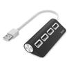 Hama 00200119 External 4-Port USB 2.0 Hub, USB Powered, Black view 1