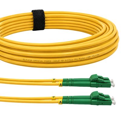 Elfcam - 30m/98.42ft Fiber Optic Cable LCA to LCA OS2 Singlemode Duplex 9/125um LSZH, Yellow, 30 Meter
