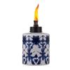 Tiki Blue/White Glass 7 in. Tabletop Torch 1 pk - Case of: 6;6 view 2