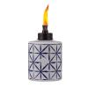 Tiki Blue/White Glass 7 in. Tabletop Torch 1 pk - Case of: 6;6 view 3