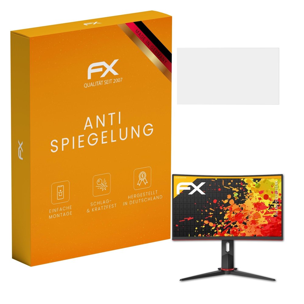 atFoliX Screen Protector compatible with AOC CQ32G2SE/BK Screen Protection Film, anti-reflective and shock-absorbing FX Protector Film