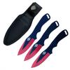 Target Master 6 Inch 3 Piece Red Kunai Style Blade Set with Spear Point Design 440 Stainless Steel Coated Blades for Display Collection and Gifting view 1