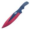 Target Master 6 Inch 3 Piece Red Kunai Style Blade Set with Spear Point Design 440 Stainless Steel Coated Blades for Display Collection and Gifting view 3