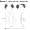 BLAZERBUCK Replacement Nose Pads Piece for Oakley Barrelhouse OX3173 / OX3174 Glasses - 2 Pairs view 2