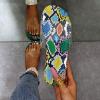 ZBYY Open Toe Platform Sandals for Women,Sexy Snakeskin Platform Slide Sandals Comfortable Summer Beach Travel Shoes view 2