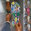ZBYY Open Toe Platform Sandals for Women,Sexy Snakeskin Platform Slide Sandals Comfortable Summer Beach Travel Shoes view 4