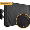 LKXHarleya Outdoor TV Cover, Wall-Mounted TV Screen Dust Cover Black Heavy Duty Waterproof Oxford TV Protector Fit for 65-70 Inch view 3