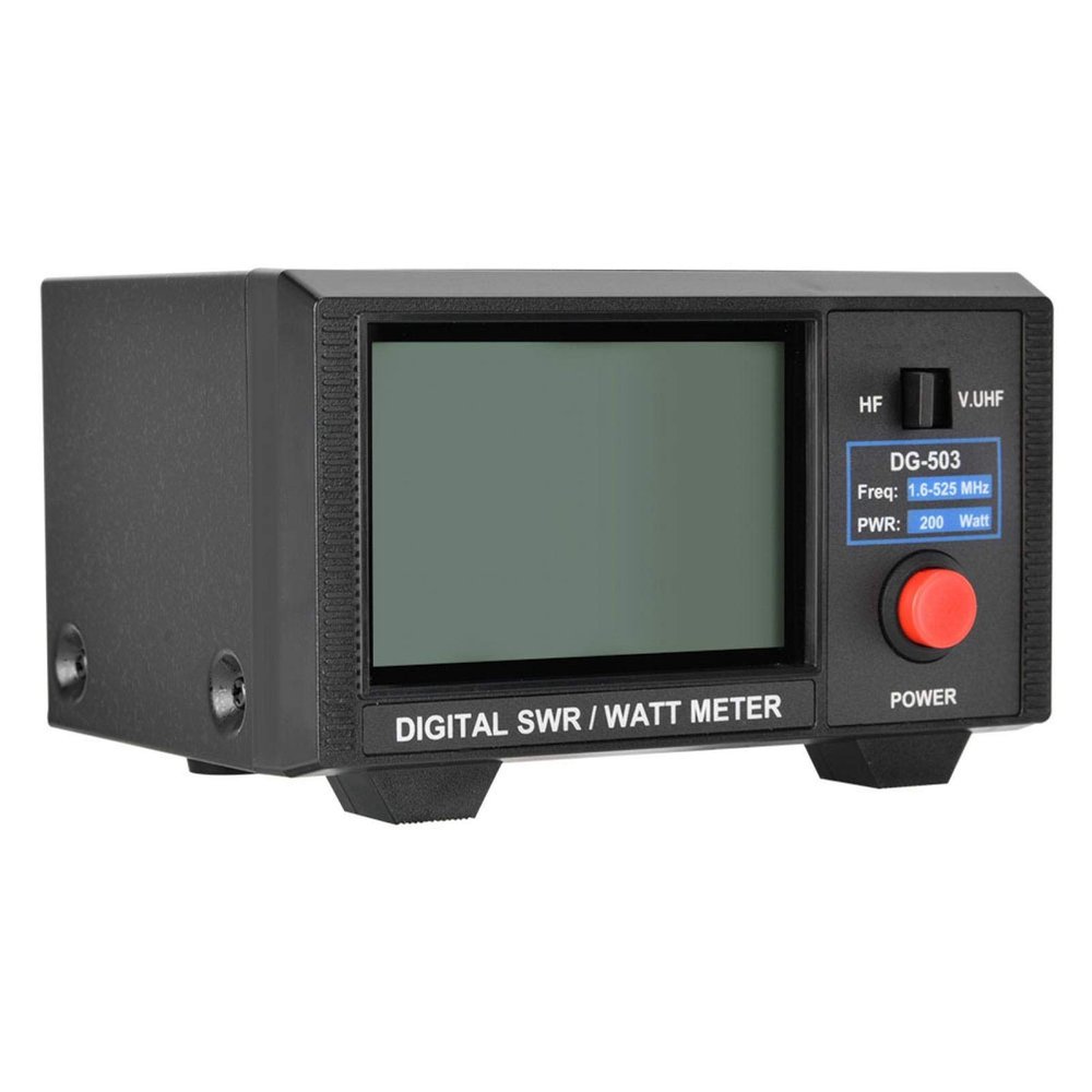 Digital SWR/Watt Meter,DG-503 Digital LCD 3.5" SWR/Watt Meter 1.6-60MHz/125-525MHz SWR Meter for Two-Way Radios Professional Meter Tool for Radios