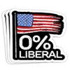 0 Liberal - Zero Percent Liberal - Anti Liberal Gift Decorations - 4x3 Vinyl Stickers, Laptop Decal, Water Bottle Sticker (Set of 3) view 1